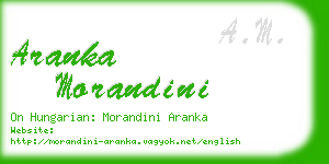 aranka morandini business card